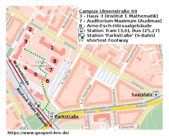 Site map Campus Ulmenstrasse 69